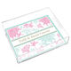 Mint & Raspberry Pom Poms Lucite Tray Image 1 of 3